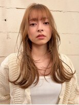 ランプ 代官山(the lamp)&nbsp;ブリーチなしダブルカラーチョコレートブラウンレイヤー春カラー