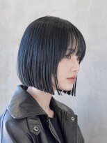 ジールサロン つくば本店 切りっぱなしボブ ミディアム 10代 20代