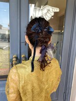 ラポール 蟹江(RAPPORT)&nbsp;【アップヘア】華やかリボンアレンジパーマ似合わせ