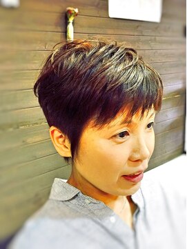 キャン 温品店(CAN) 【CAN】　アシメバング×秋色ベージュカラー×ローライト