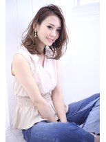 オーロ 西大寺店(ORO)&nbsp;【イメチェンヘアスタイル】ふんわり透けるブルージュカラー