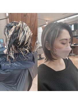 ヘアー デザイナーズ クルー ドルフィン(HAIR DESIGNERS CREW dolphin) contrast balayage