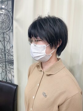 ハピネス 王寺店(Happiness) ハンサムショート マッシュショート 黒髪 ショートカット  王寺