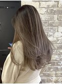ダブルカラーイルミナカラーベージュカラーハイライトブリーチ