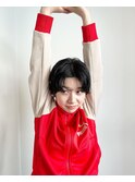 CAF FUKO/黒髪/ショートパーマ/ニュアンスパーマ/大阪/心斎橋