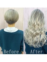 あるじゃんすー 名古屋店&nbsp;ホワイトアッシュカラー#シールエクステ#グレージュ#韓国#名古屋