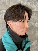 センターパートニュアンスパーマワンカールパーマカルマパーマ
