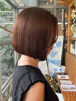 ニコル マスミダ(NICORU) 切りっぱなしボブ/オレンジブラウン