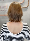武井デザインカラーオリーブベージュウェットヘアレイヤカット