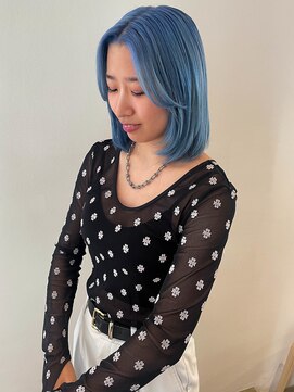 シテン(SITEN) ブルーヘア/デザインカラー/顔まわり