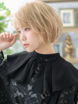 カバーヘア ブリス 大宮西口(COVER HAIR bliss) ■ダブルカラーくせ毛ショートマッシュボブ401大宮10代20代30代