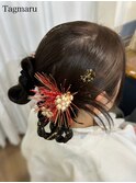 成人式ヘアセット☆ツインのカチモリスタイル☆