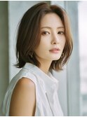 ☆ホワイトグレージュミニウルフデジタルパーマチェリーブラウン