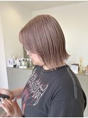 ピンクベージュ/ホワイトミルクティー/ハイトーン/ボブヘア