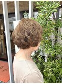 軽やかパーマ　グラデーションボブ