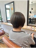 【LAMP HAIR DESIGN 堀田】丸み大人ショート/グレイカラー