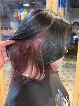 レオン(Re:ON) インナーカラー ワインレッド！