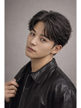 メンズ ラピス(Men's Lapis) 【渋谷　メンズ　黒髪センターパート　韓流系】メンズスタイル