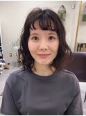 くるっとショートバングパーマ