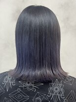 エルフレームバイワンラヴェスト(L'FLAME by one Lovest)&nbsp;透けるネイビーグレージュボブ/長野駅前