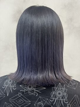 エルフレームバイワンラヴェスト(L'FLAME by one Lovest) 透けるネイビーグレージュボブ/長野駅前