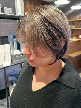 クラン バイ ナチュラル(clan by Natural) 美人ショートボブ/透け前髪/透明感グレージュ/アッシュベージュ