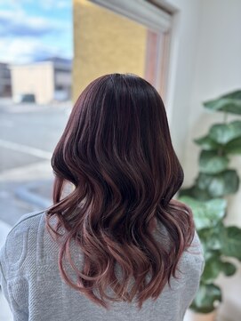 エルフゥ(Elle fou) アンブレラカラー　インナーピンク