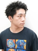 カーウォッシュバーバー(CARWASH BARBER) メンズカットアップバングニュアンスパーマショート0604