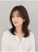 【酸熱Tr＋イノアカラー】 白髪ぼかし×大人ミディアムレイヤー