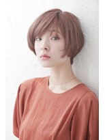 大人女性に人気◎小顔センシュアルショート☆アプリコットピンク