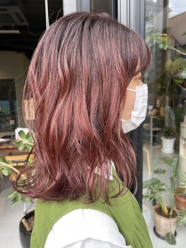 ヘアー アイス ルーチェ(HAIR ICI LUCE) レッドカラー オレンジカラー 赤オレンジ 担当山中