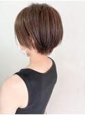 大人可愛い小顔丸みショートボブ 20代30代40代