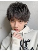 マッシュウルフに外ハネミックスパーマ10代20代30代/
