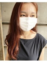 クラク 笹塚店(KURAKU) 大人かわいいワンカールグレージュカラーココアカッパーロング