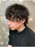 メンズマッシュパーマ波巻きツイストスパイラルパーマ札幌大通