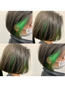 キジ(KIJI) ★インナーカラー×ヘンプグリーン★詳細はブログまで