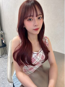 ロンド マーレ 天神大名店(Lond mare) ピンクブラウン/暖色カラー/カシスピンク/韓国ヘア/顔周りカット