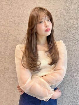 ロンド アンブル 四条烏丸(Lond ambre) オリーブベージュ/レイヤーカット/デザインカラー