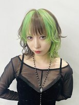 グリーン×ブラウン×レイヤースタイル