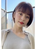 小顔ショートボブハイライトカラー大人ショートカット白髪ぼかし