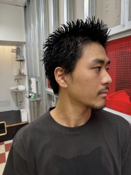 メリケンバーバーショップ トーキョー(MERICAN BARBERSHOP TYO) ハイライト/マッシュパーマ/ウルフ/アッシュブラック68