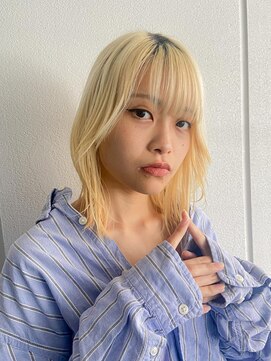 ニューヨークニューヨーク イオンスタイル東淀川店(NYNY) ハイトーンレイヤーボブ×ぱっつん前髪