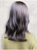 透明感♪髪質改善カラー小顔艶感セミロング巻き髪アッシュ