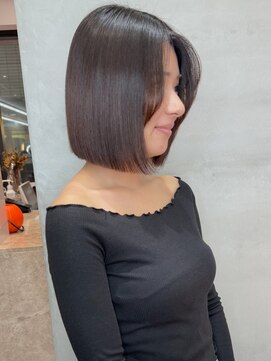 ロンドポレール 北千住(Lond polaire) メルティカラー似合わせカットウェーブミディアム縮毛矯正ボブ