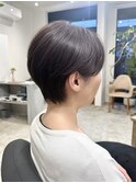 ハンサムショート/丸みショート/アッシュブラウン/髪質改善