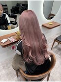 韓国風レイヤーカットブリーチダブルカラー前髪
