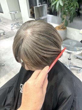 GBG 高崎 くびれショートボブ40代50代グレイカラー白髪染め自髪ぼかし