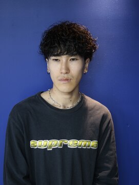 10代20代メンズカット波巻きパーマシャドウパーマ