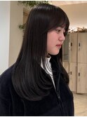 ロングローレイヤー酸性ストレート髪質改善カラー透明感艶渋谷