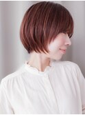 ボルドーカラー小顔似合わせカットマッシュボブY上尾20代30代!